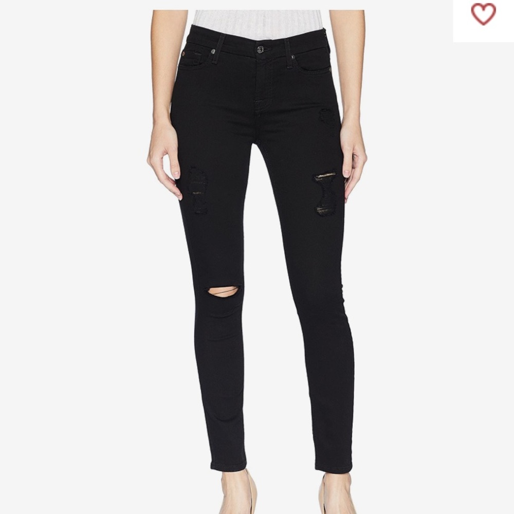 7 For All Mankind Ankle Skinny with Destroy